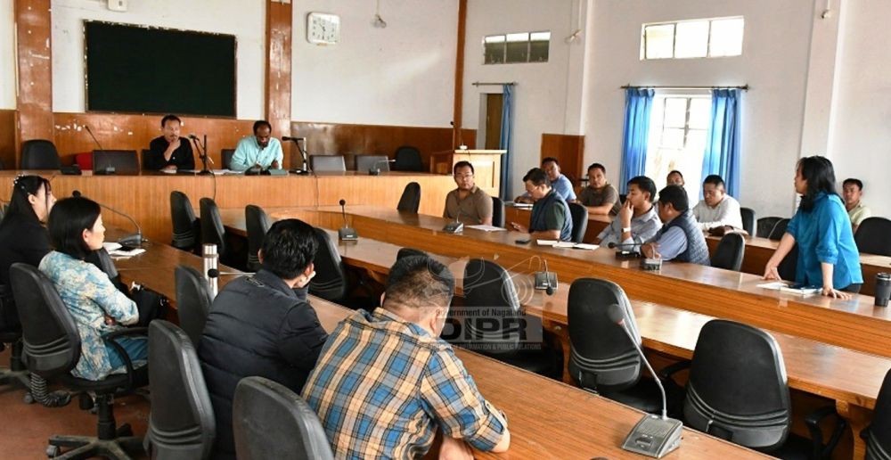 Members of Wokha District Disaster Management Authority during the meeting held on May 27. (DIPR Photo)